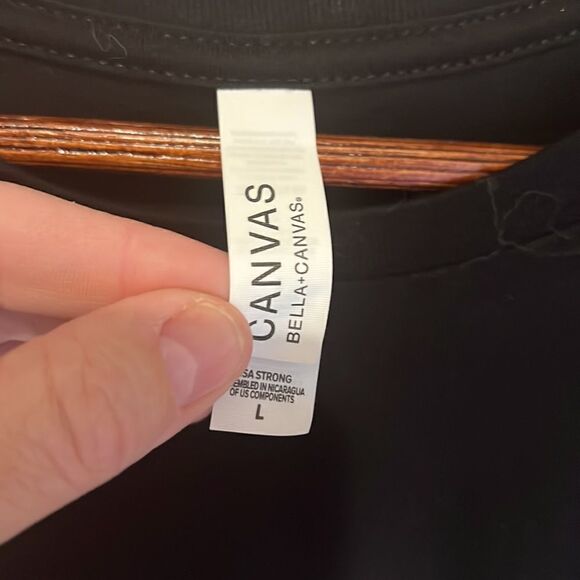 New Bella Canvas "Under Construction" Black Tee - Picture 6 of 7